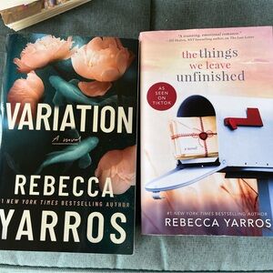 Excellent condition.Variation & The Things We Leave Unfinished by Rebecca Yarros